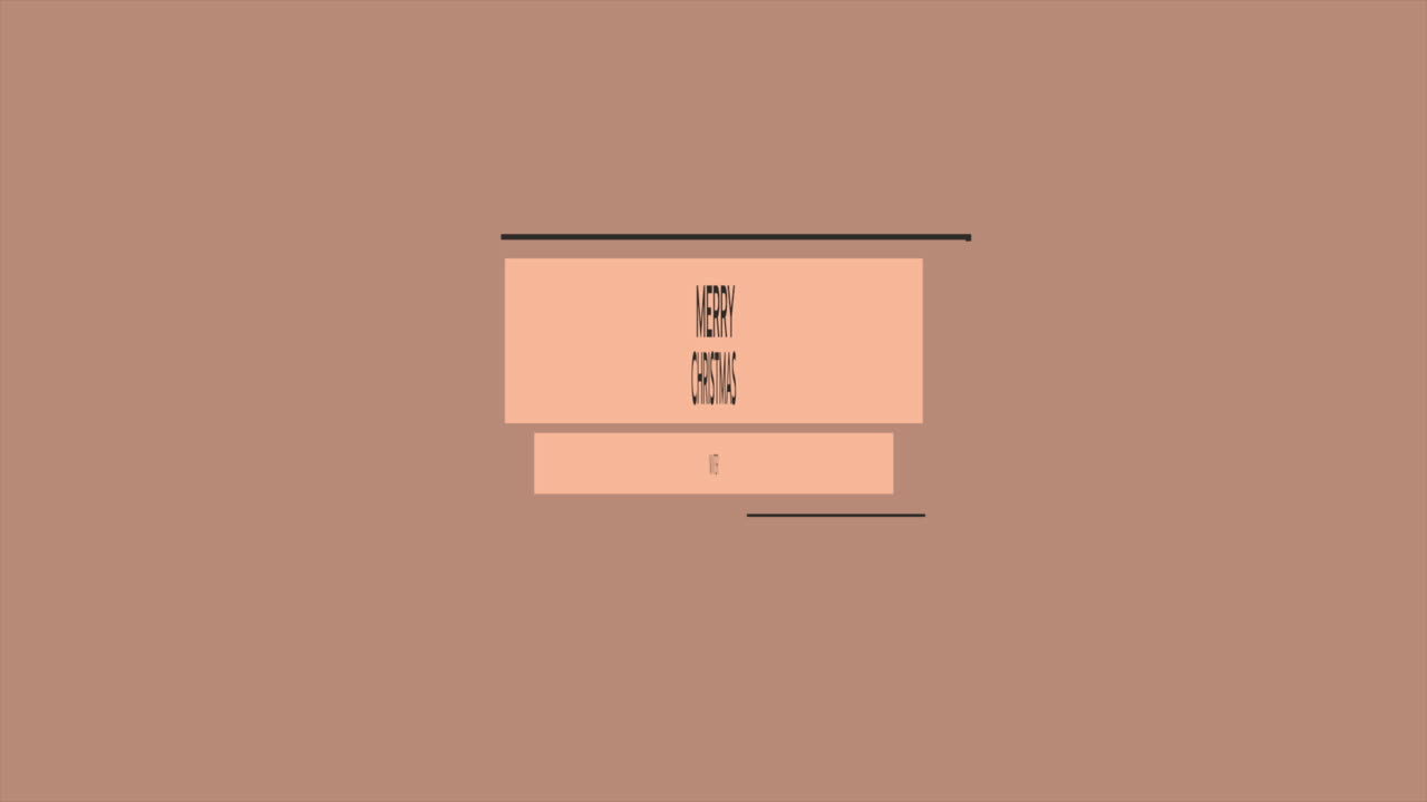갈색의 현대적인 그라데이션에 선이 있는 메리 크리스마스