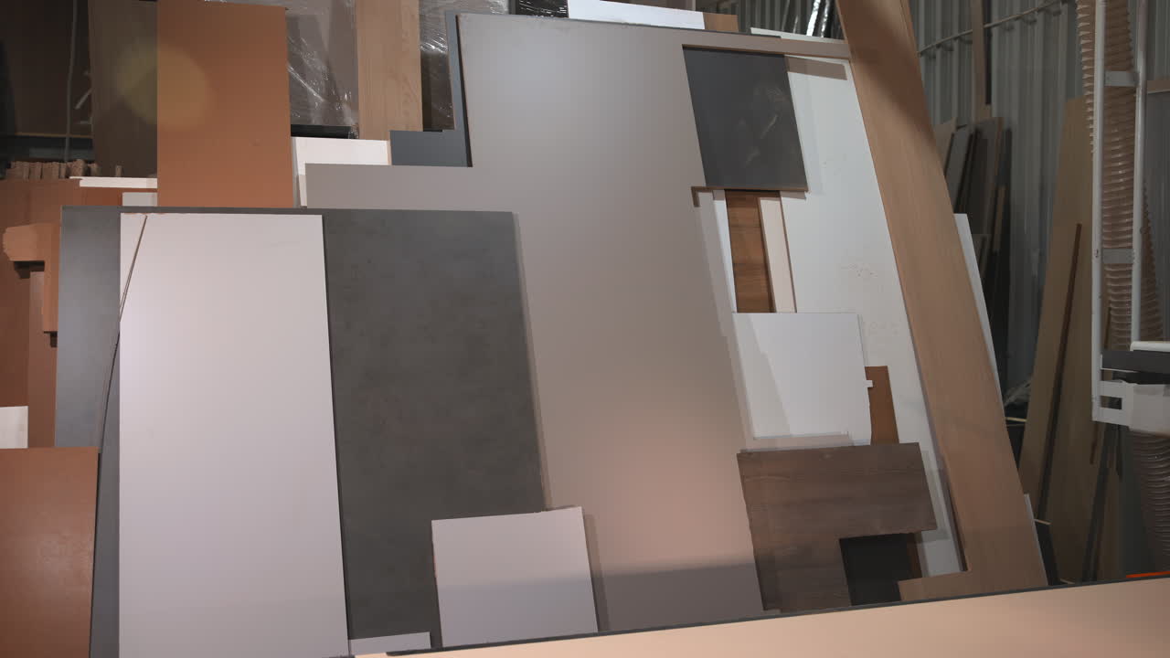 Stoccaggio di legno e materiali assortiti