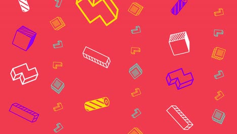el diseño de memphis abstracto fondo animado