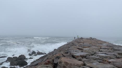 two fisherman fishing