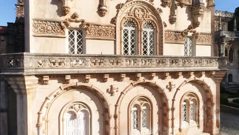 facade of bussaco palace coimbra portugal