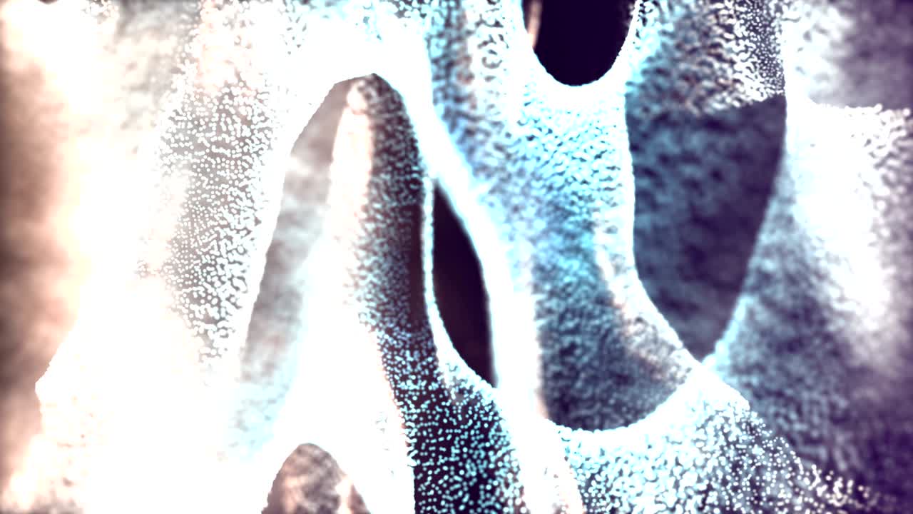 loop de fondo de movimiento de neón elegante y abstracto con partículas bailantes