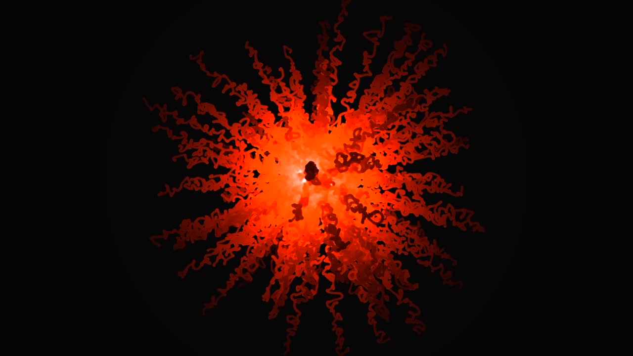 estallido rojo abstracto sobre fondo negro