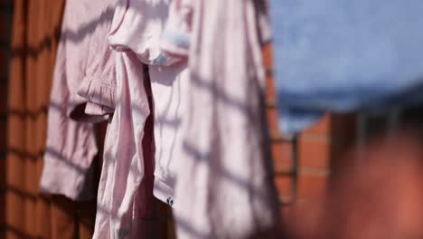 clothes drying on a clothesline