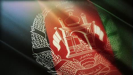 afghanistan flag is waving 3D animation. afghanistan flag waving in the wind. National flag of Afghanistan.