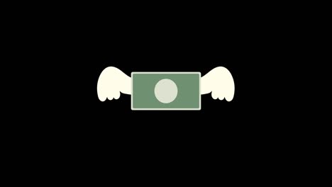 animation of winged money flying through the air