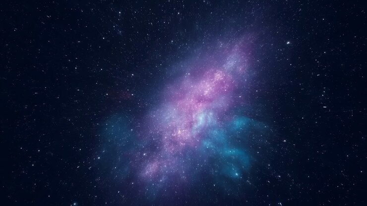 Flying Through a Vibrant Nebula and Stars in Deep Space