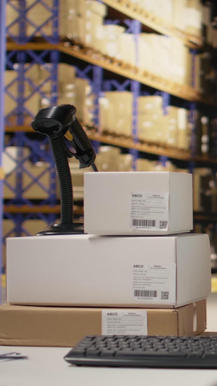 Vertical Video Empty e commerce depot showcasing modern distribution center