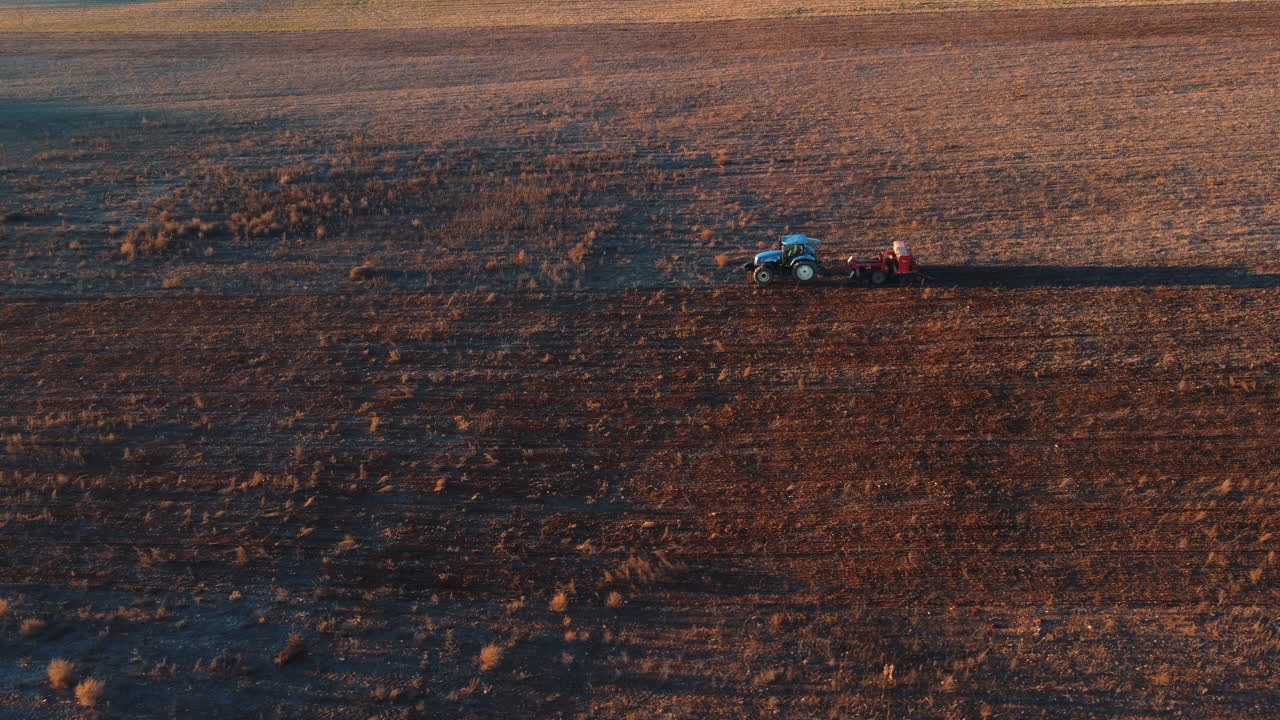 에 트랙터를 심는 것