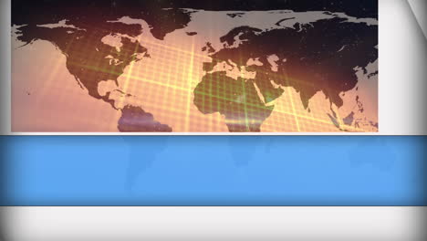 animación de puntos flotantes sobre el mapa del mundo