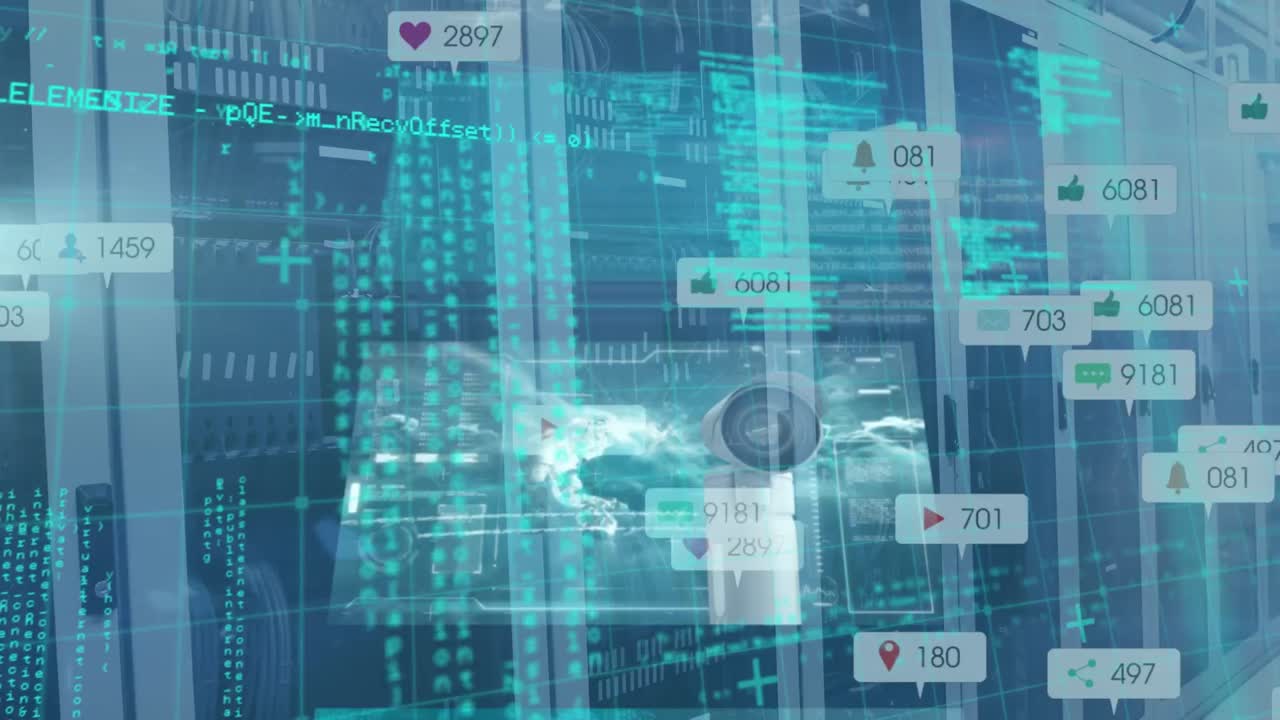 디지털 화면의 애니메이션과 서버  ⁇ 에서 데이터 처리