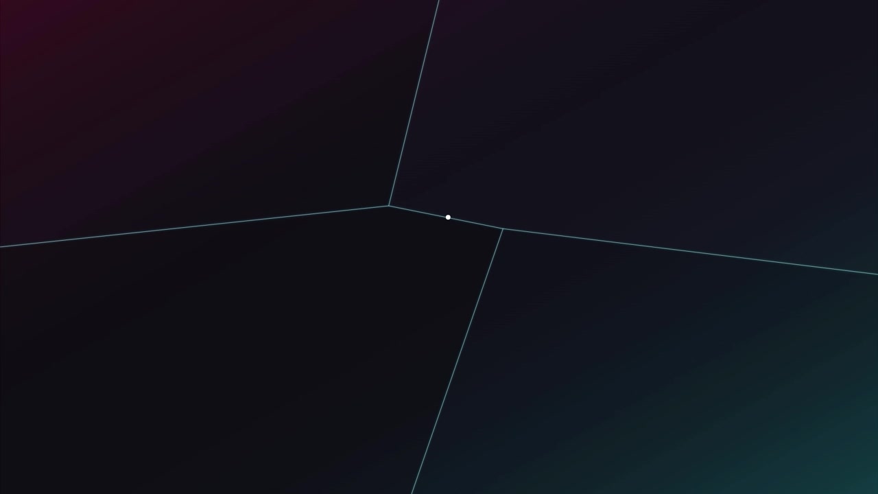 Abstract Geometric Lines and Glowing Point on Dark Background