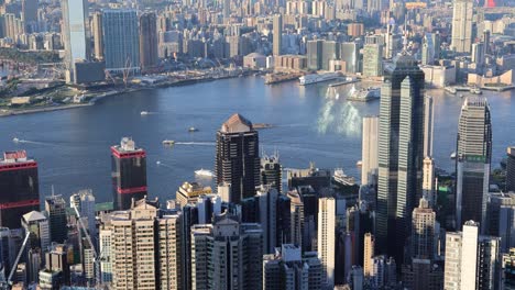 4 sept 2021 skyline of hong kong city from the peak