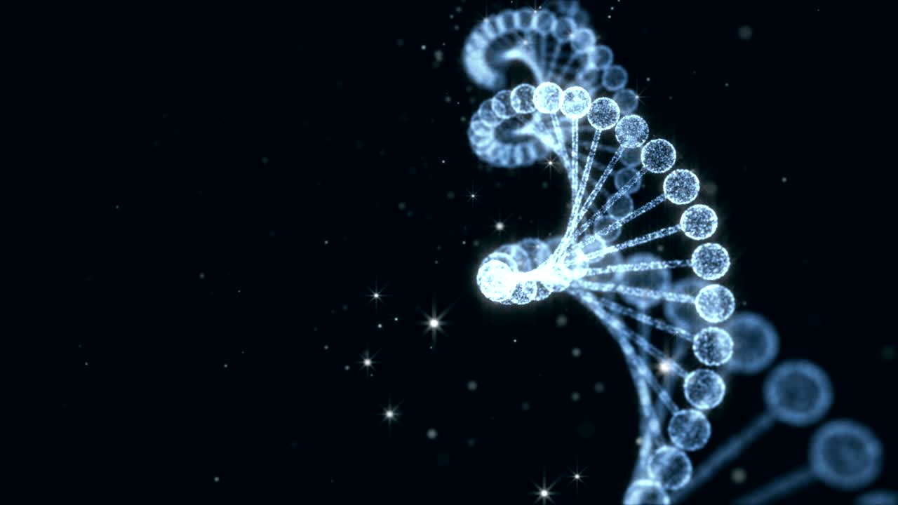 bucle de la cadena de adn azul