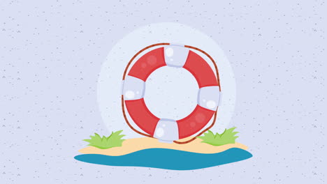 boat lifeguard float nautical animation