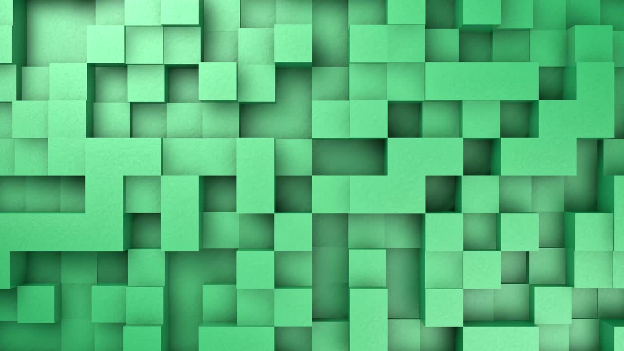 cubos abstractos en movimiento movimiento aleatorio de fondo en bucle. animación 3d 4k v16
