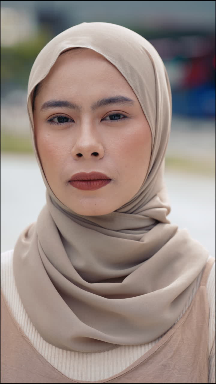 portræt af en kvinde iført en hijab