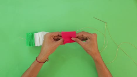 handmade crafts and decorations in mexican flag colors