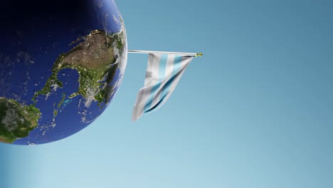 bandera del orgullo demiboy en el fondo azul vertical