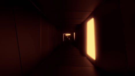 highly abstract design tunnel corridor with glowing light patterns 3d illustration live wallpaper motion background visual vj loop