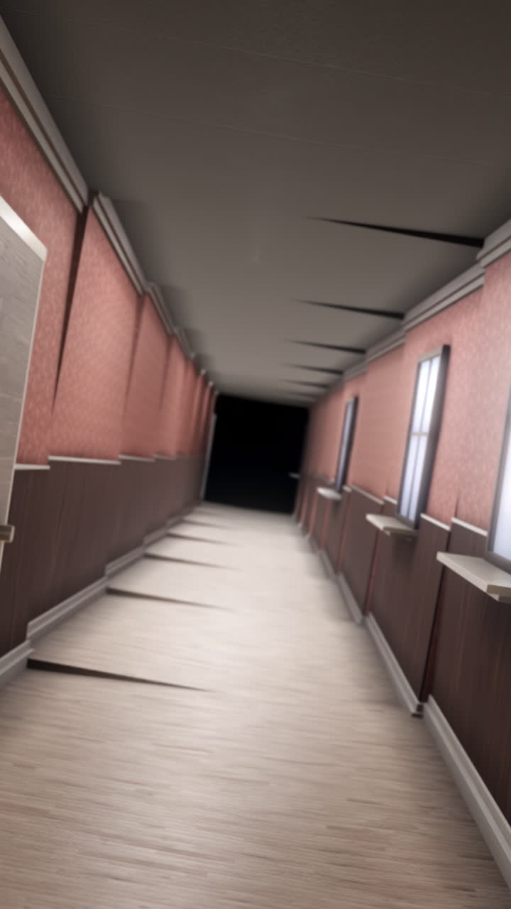 misterioso corredor en espiral y pasillo