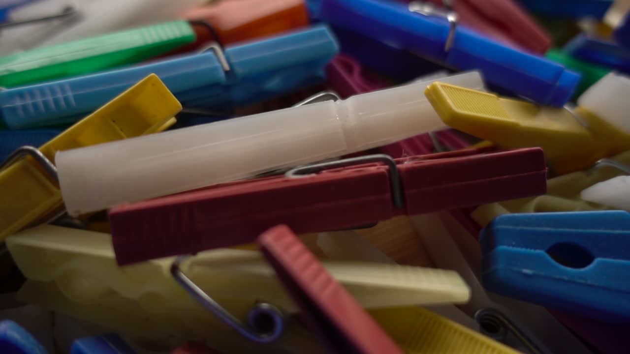 Colorful Clothespins Pile