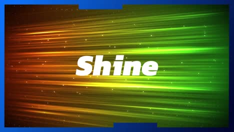 Animation-of-shine-text-over-colorful-moving-stripes