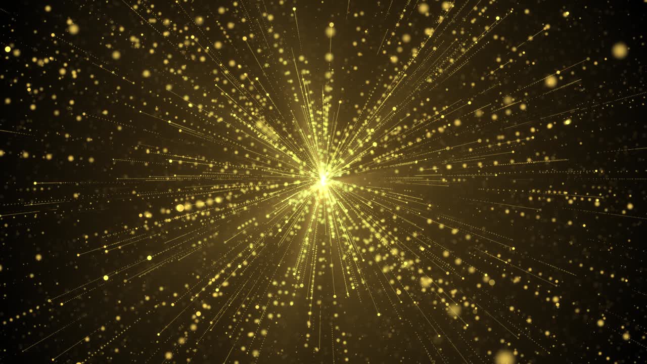4k 황금 입자 보케 먼지 빛 상승, 럭셔리 입자 줄무 루프 배경