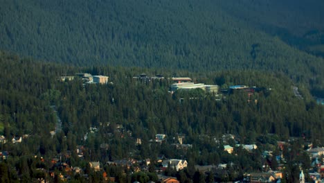 banff town buildings in mountains