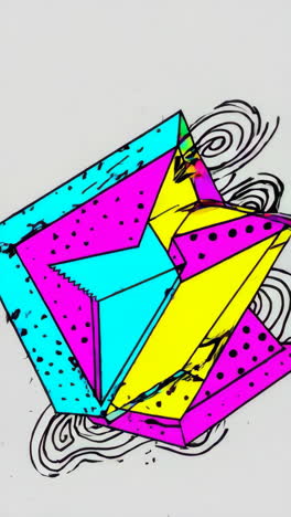abstract geometric illustration in vibrant colors