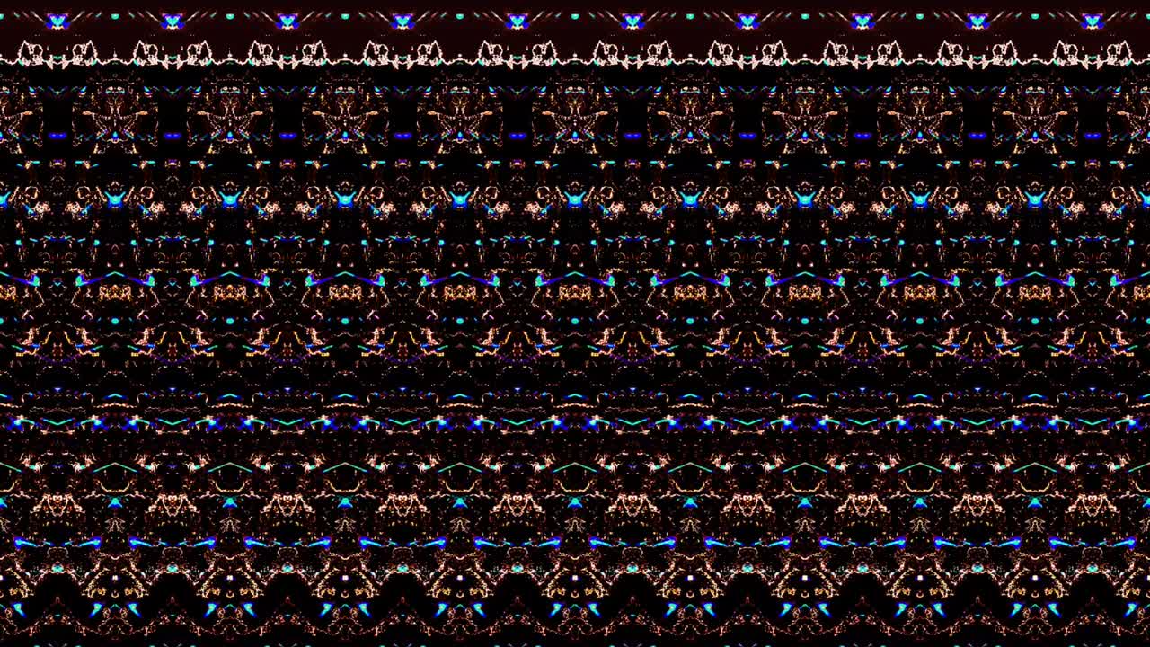líneas abstractas forma coloridos puntos de luz parpadeantes, fondo negro