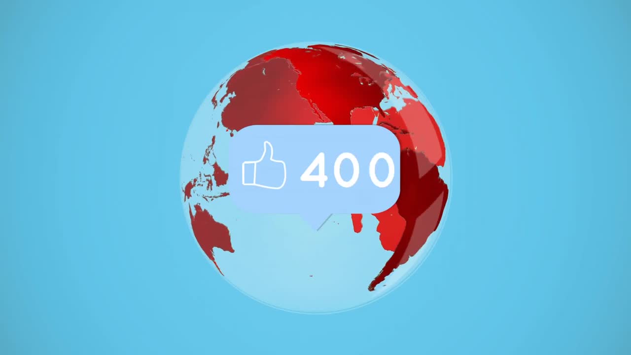 Like button and globe