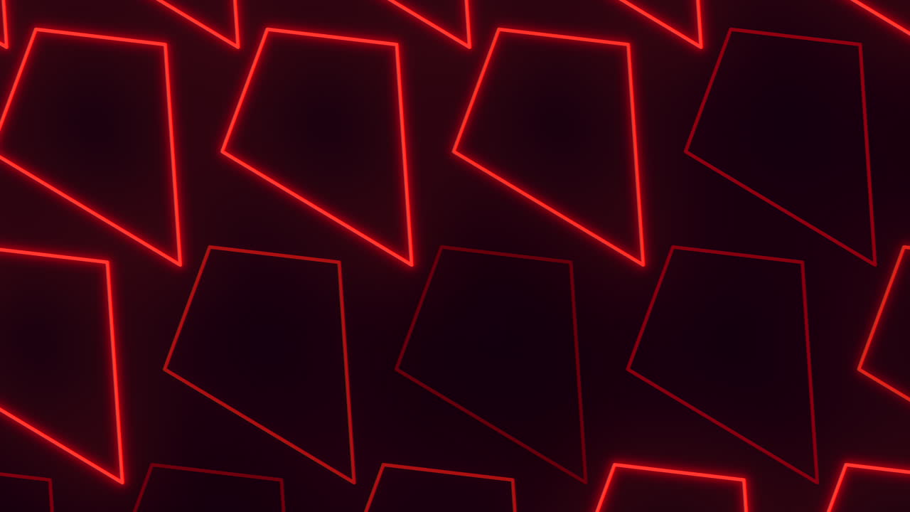 An abstract pattern of intersecting red lines creates an intriguing visual puzzle, urging viewers to discern the hidden forms within the intricate design