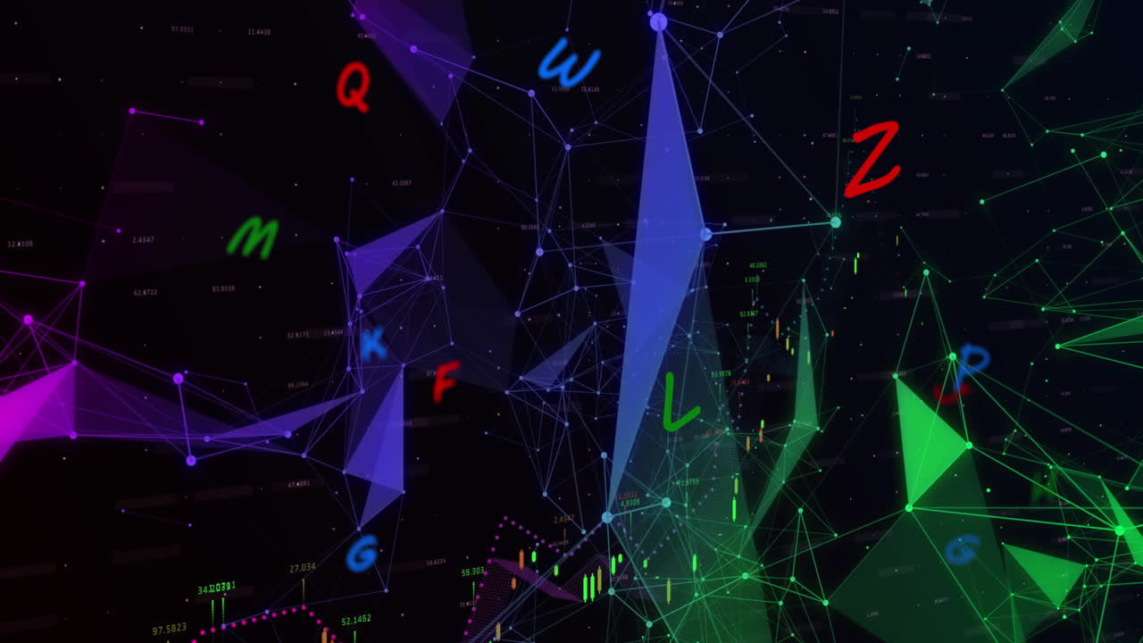 Animation der Verarbeitung von Finanzdaten