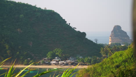 tropical travel destination in indonesia, lombok island