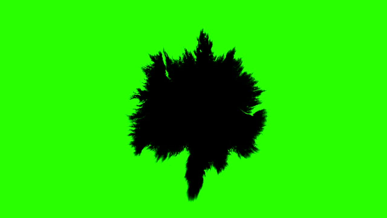 multi abstract splash ink paint brush horizontal and oblique stroke black transition on chroma key green screen background, animation of paint