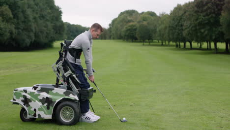 disabled golfer playing golf