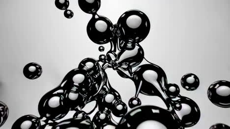 abstract black liquid bubbles