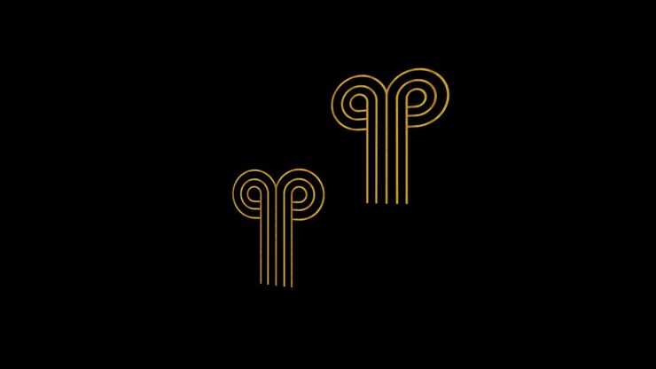Background video footage with Gold Art Deco motif and textures for video composition