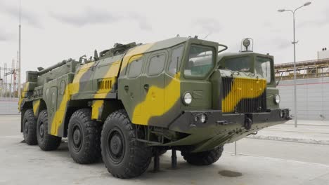 military transport vehicle displayed