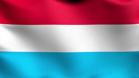 bucle sin costura 4k vdo. bandera nacional de luxemburgo soplando en el viento aislado. diseño abstracto patriótico oficial. ilustración de renderización 3d del símbolo de la señal ondulante.