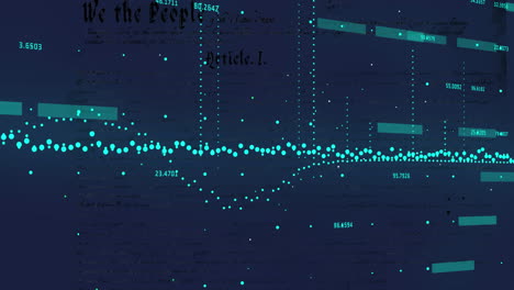 animation of graphs, moon and numbers moving over article 1 text