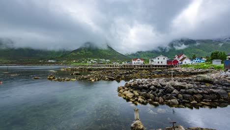la hermosa naturaleza de noruega el lapso de tiempo.