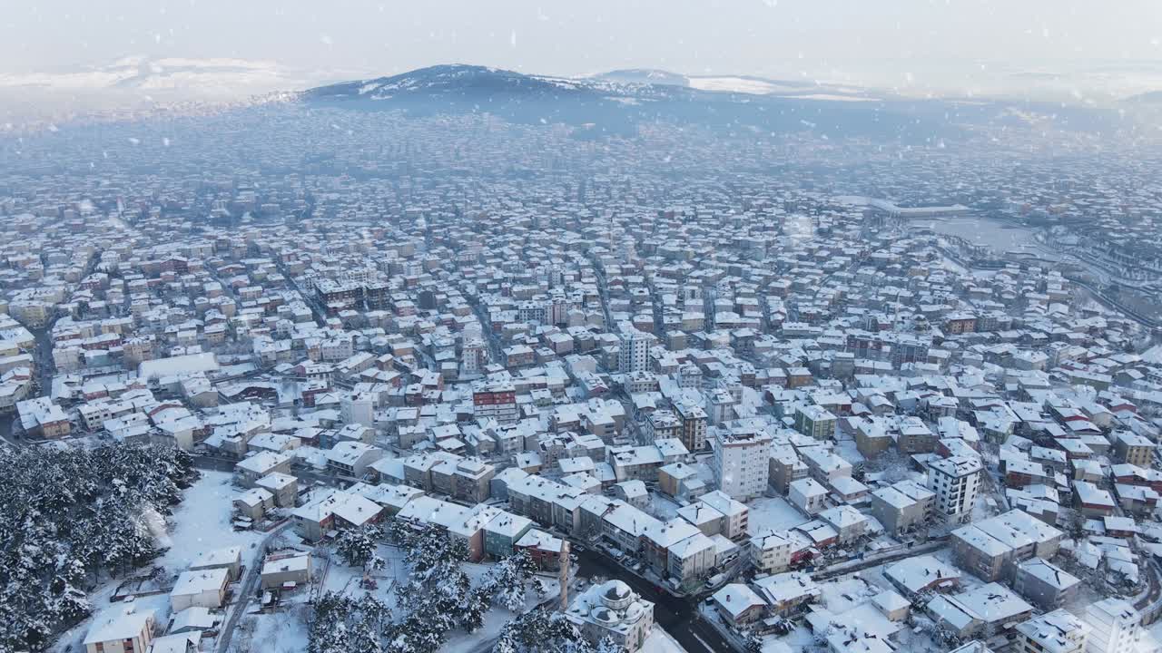 공중 도시 도시 눈