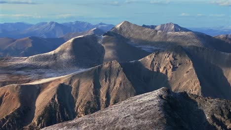 mount elbert massive mt mount shavano taeguache peak aerial drone colorado collegiate peaks golden hour rocky mountains snow dusting 14er buena vista sawatch range above treeline fall autumn forward