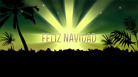 Animación-Del-Texto-Feliz-Navidad-Sobre-Estrella-Fugaz-Sobre-Fondo-Verde