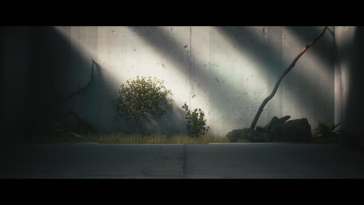 Modern Minimalist Interior with Plants