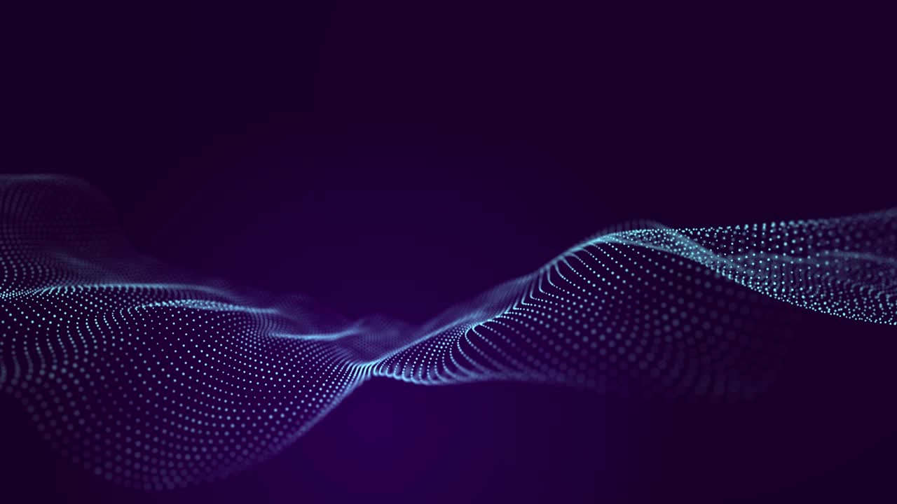 Futuristic wave. 3D visualization of big data. Analytical presentation.3D rendering. Seamless loop.