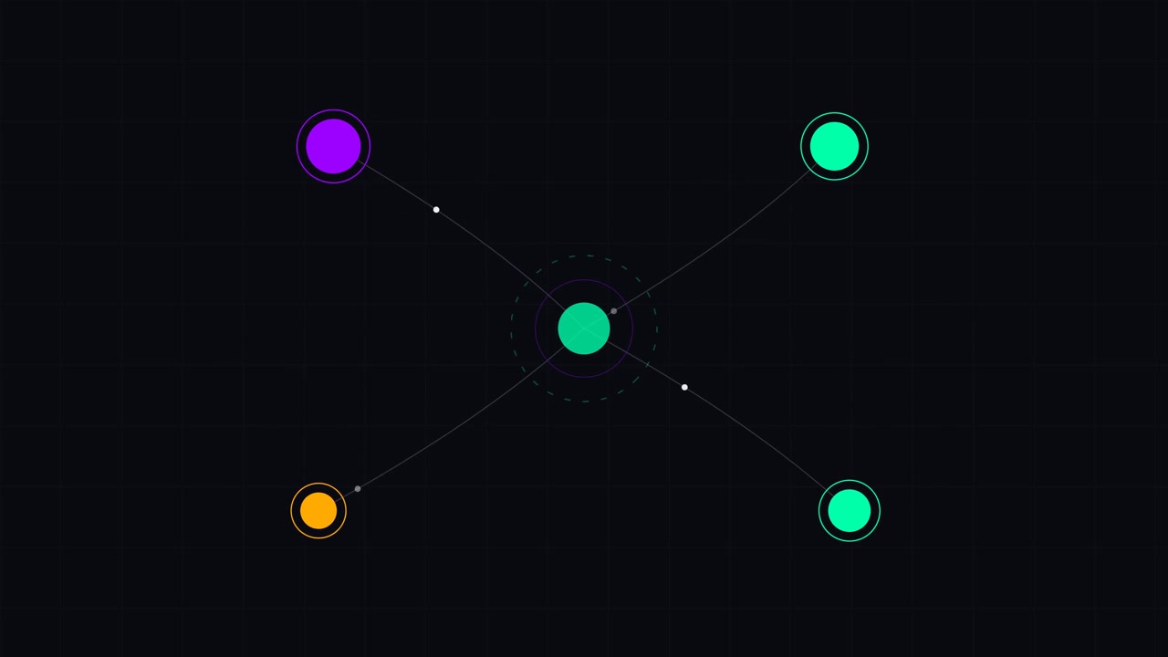 Abstract Motion Graphics Animation of Connecting Circles