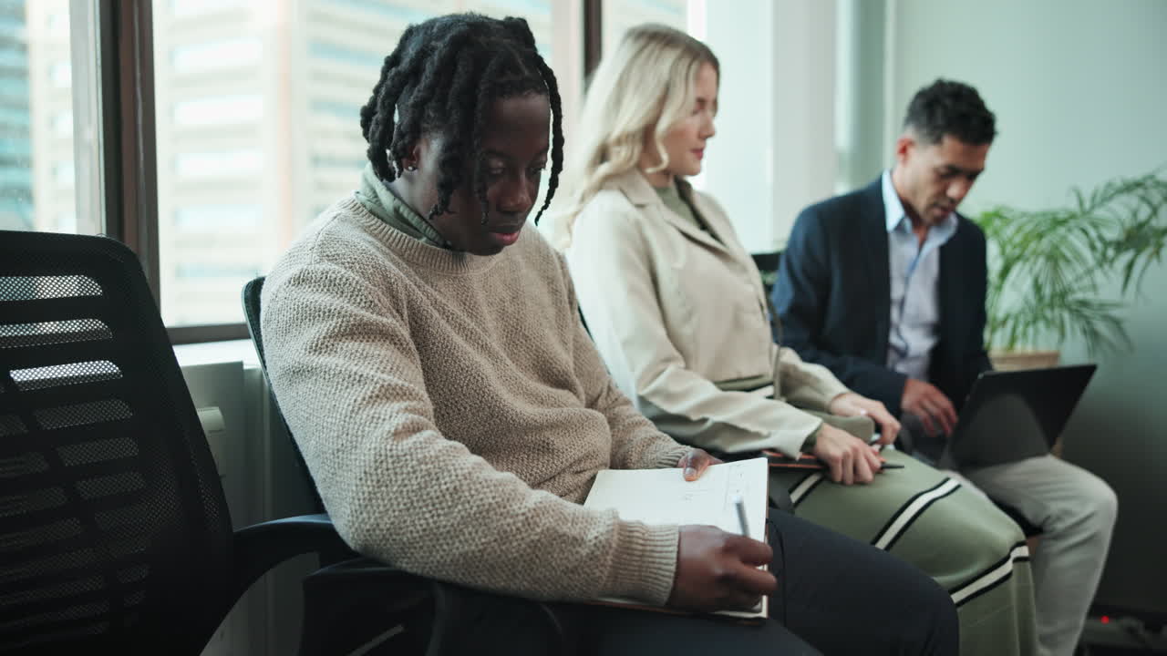 People waiting in the office